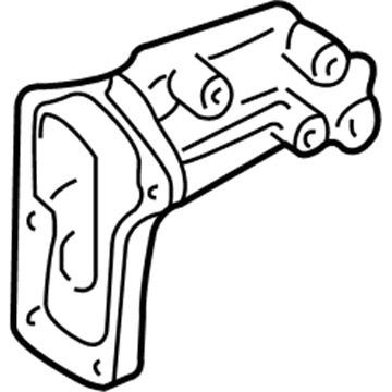12321-20090 Toyota Bracket, Engine Mounting, Rear(For Transverse Engine) Illustration 1 of 1