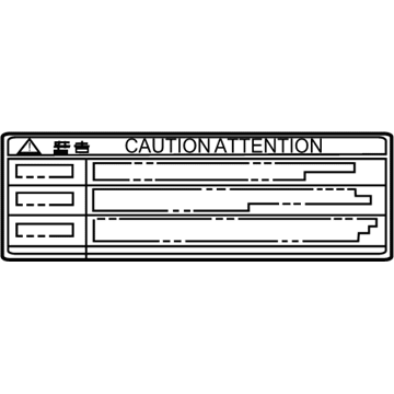 Toyota 16793-46010 Caution Label