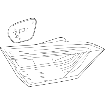 81581-06630 Toyota Lens & Housing, Passenger Side Illustration 1 of 1
