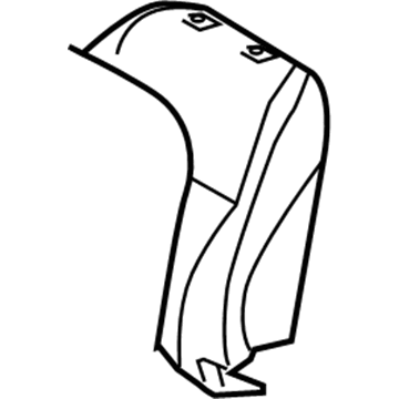 71552-48090 Toyota Seat Back Pad, Driver Side Illustration 1 of 1