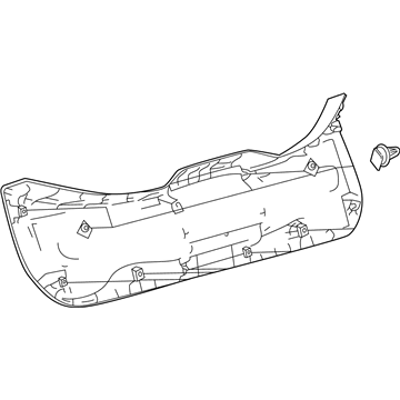64780-12080-C0 Toyota Gate Trim Panel, Rear Illustration 1 of 1