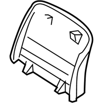 71706-06010-B1 Toyota Seat Back Panel, Gray, Driver Side Illustration 1 of 1