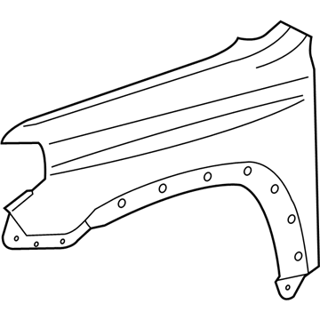 53811-35430 Toyota Fender, Front Passenger Side Illustration 1 of 1