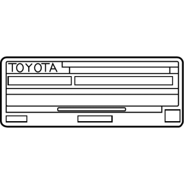 Toyota 11298-F4021 Emission Label