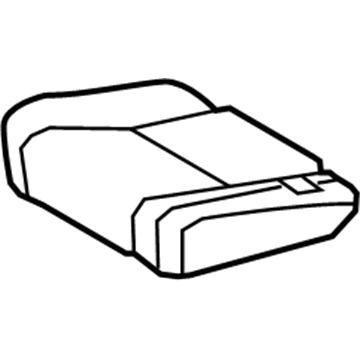 71075-0C240-B2 Toyota Cushion Cover, Gray, Passenger Side Illustration 1 of 1