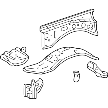 53701-3D482 Toyota Apron Assembly, Passenger Side Illustration 1 of 1