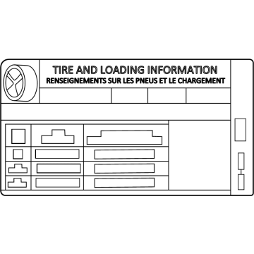 Toyota 42661-06B20 Tire Pressure Label