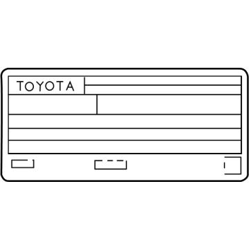 Toyota 11298-F0410 Emission Label