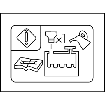 11285-11020 Toyota Label, Coolant System Caution Illustration 1 of 1