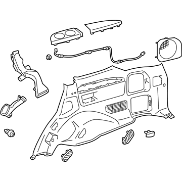 Toyota 62510-60C10-C0 Lower Quarter Trim