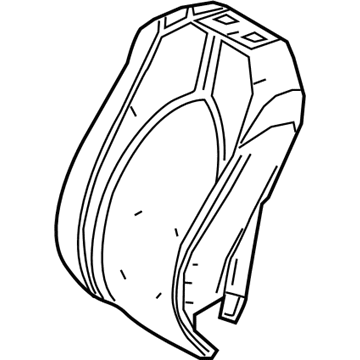 71551-33410 Toyota Seat Back Pad, Passenger Side Illustration 1 of 1