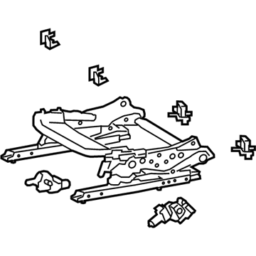 72020-33450 Toyota Seat Track, Driver Side Illustration 1 of 1