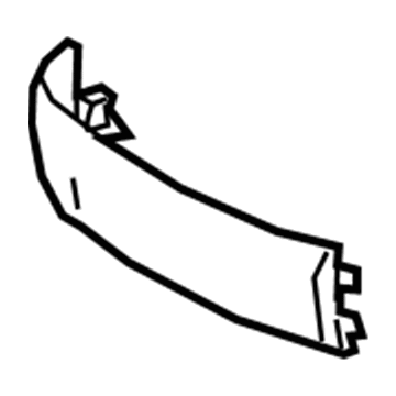 71868-0R050-C0 Toyota Front Cover, Black, Driver Side Illustration 1 of 1
