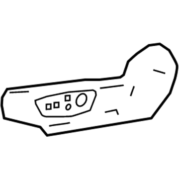 71812-33400-C0 Toyota Switch Panel, Black, Driver Side Illustration 1 of 1