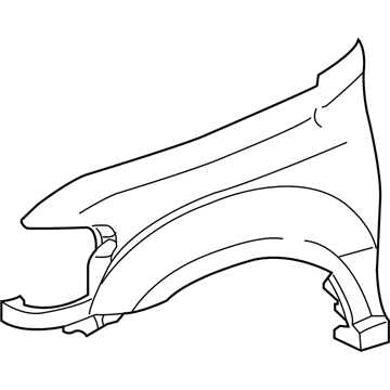 53813-0C040 Toyota Fender Extension, Passenger Side Illustration 1 of 1