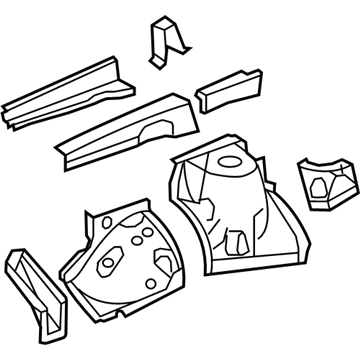 53702-0E041 Toyota Apron Assembly, Driver Side Illustration 1 of 1