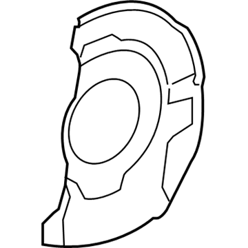 47781-12250 Toyota Backing Plate, Front Passenger Side Illustration 1 of 1