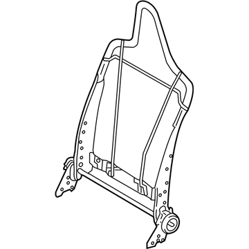 71640-74040 Toyota Seat Back Frame, Driver Side Illustration 1 of 1