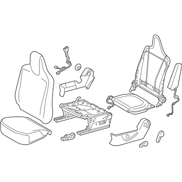 71200-74280-B1 Toyota Seat Assembly, Front Driver Side Illustration 1 of 1