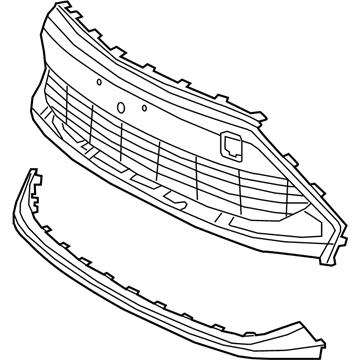 Toyota 53102-10080-A0 Lower Grille