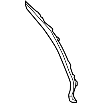 53124-0D190 Toyota Side Molding, Chrome, Lower Driver Side Illustration 1 of 1