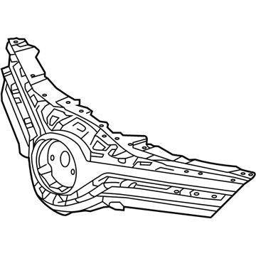 53111-0D810 Toyota Upper Grille, Front Illustration 1 of 1