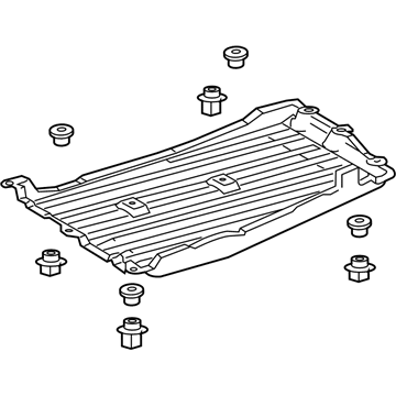 58399-06020 Toyota Under Cover, Rear Center Driver Side Illustration 1 of 1