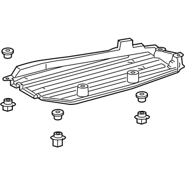 58398-06020 Toyota Under Cover, Rear Center Passenger Side Illustration 1 of 1