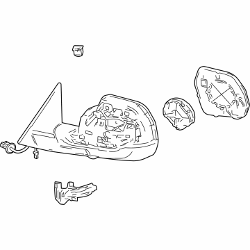 87910-0C692 Toyota MIRROR ASSY, OUTER R Illustration 1 of 1