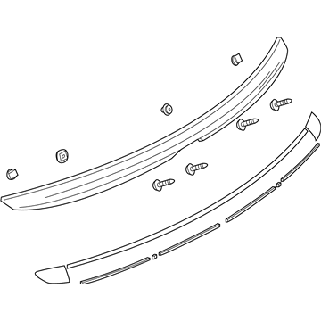 76085-WB002 Toyota Spoiler, Rear Illustration 1 of 1