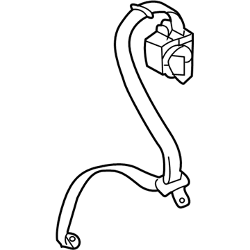 73350-0E050-B0 Toyota Lap & Shoulder Belt, Gray, Rear Illustration 1 of 1