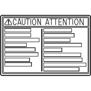 Toyota 42668-0E010 Caution Label