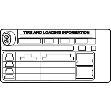 Toyota 42661-0E850 Tire Info Label