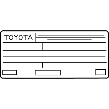 Toyota 11298-F0270 Emission Label