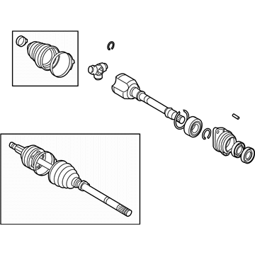 43410-12821 Toyota Axle Assembly, Front Passenger Side Illustration 1 of 1