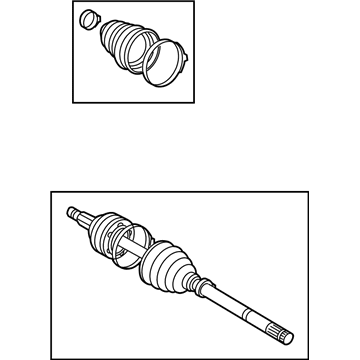 43470-49645 Toyota Outer Joint Assembly, Passenger Side Illustration 1 of 1