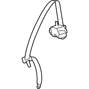 Toyota 73301-0C041-C0 Center Belt Assembly