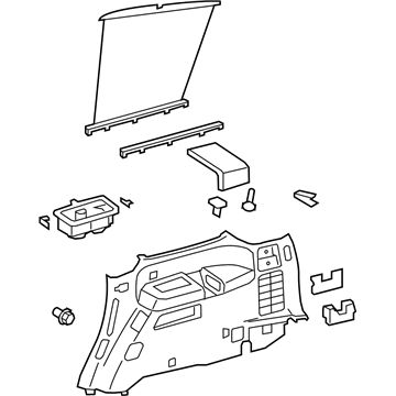 Toyota 62510-0C140-C0 Lower Quarter Trim