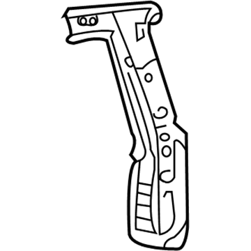 61713-48011 Toyota Pillar Reinforcement, Outer Passenger Side Illustration 1 of 1