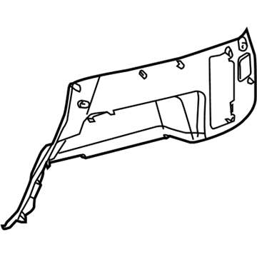 64740-35900-B0 Toyota Lower Quarter Trim, Driver Side Illustration 1 of 1
