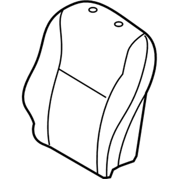 71074-02R81-B2 Toyota Seat Back Cover, Dark Gray, Driver Side Illustration 1 of 1