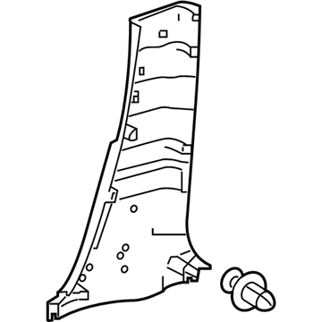 62413-02450 Toyota Lower Center Pillar Trim, Passenger Side Illustration 1 of 1