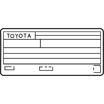Toyota 11298-0V353 Emission Label