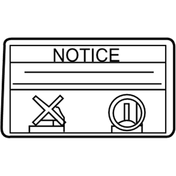 Toyota 11289-62020 Engine Info Label