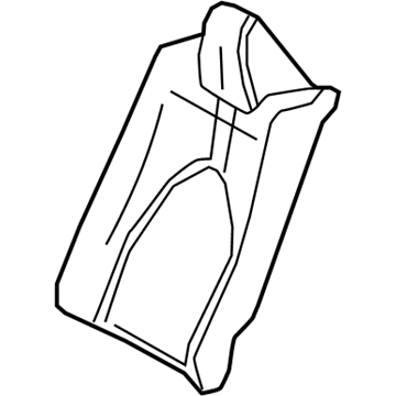 71652-06410 Toyota Seat Back Pad, Driver Side Illustration 1 of 1