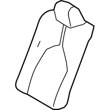 71078-06J80-A0 Toyota Seat Back Cover, Beige, Driver Side Illustration 1 of 1