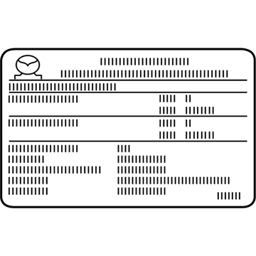 Toyota 11298-WB004 Emission Label