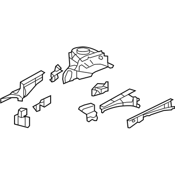 53701-12A30 Toyota Apron Assembly, Passenger Side Illustration 1 of 1