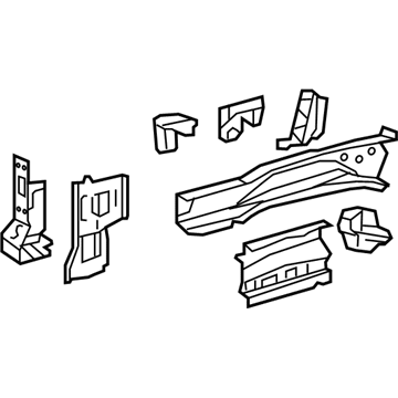 57027-12010 Toyota Member Sub-Assembly, Front Side, Inner Passenger Side Illustration 1 of 1