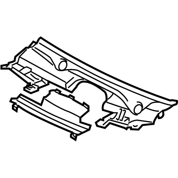 55709-52110 Toyota Cowl Grille, Driver Side Illustration 1 of 1